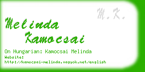 melinda kamocsai business card